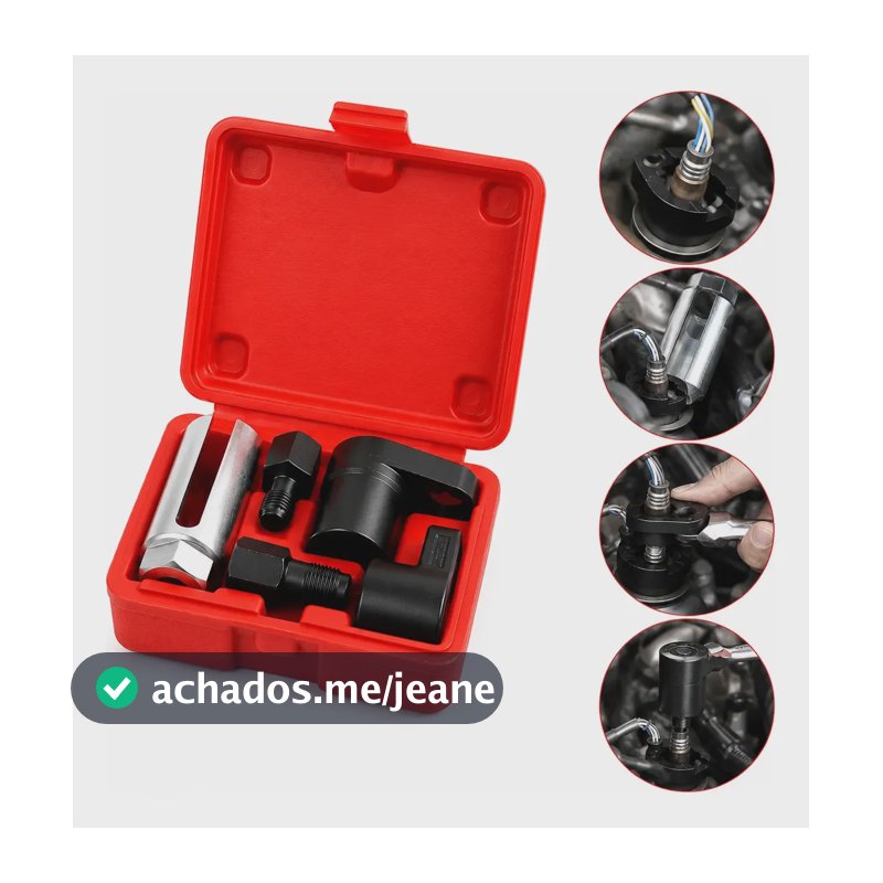 Jogo Extrator Soquete 22 Mm Sensor Lambda Automotivo 5 Peças