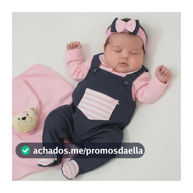 Saída Maternidade Bebê Menina Chiquinha Roupas De Bebê Rosa Único