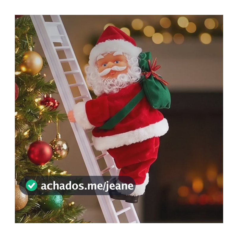Papai Noel Que Sobe E Desce Escada Sozinho Com Movimento 65cm Natal Enfeite Toca Musica Enfeite Premium