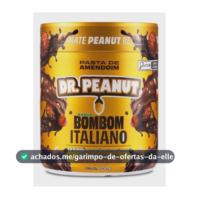 Suplemento em pasta Dr. Peanut Sódio Pasta de amendoim sabor Bombom italiano x 600g