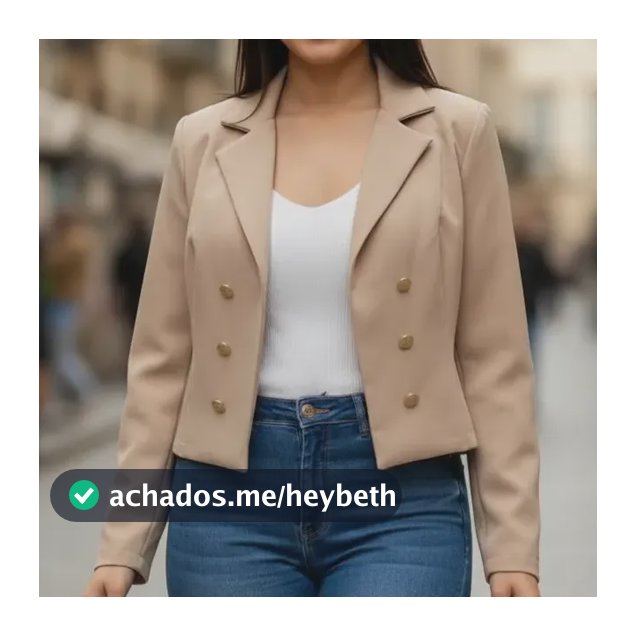Blazer Feminino Alfaiataria Curto Casaco Social Com Botões