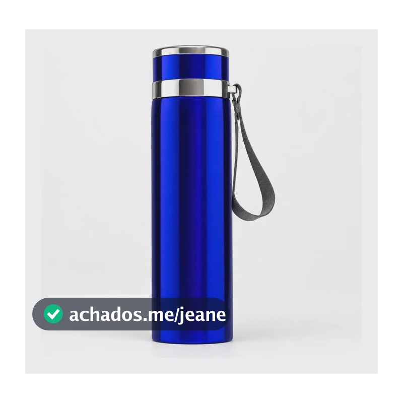 Garrafa Térmica Inox 1000ml Squeeze Camping Vedação Água Cor Azul