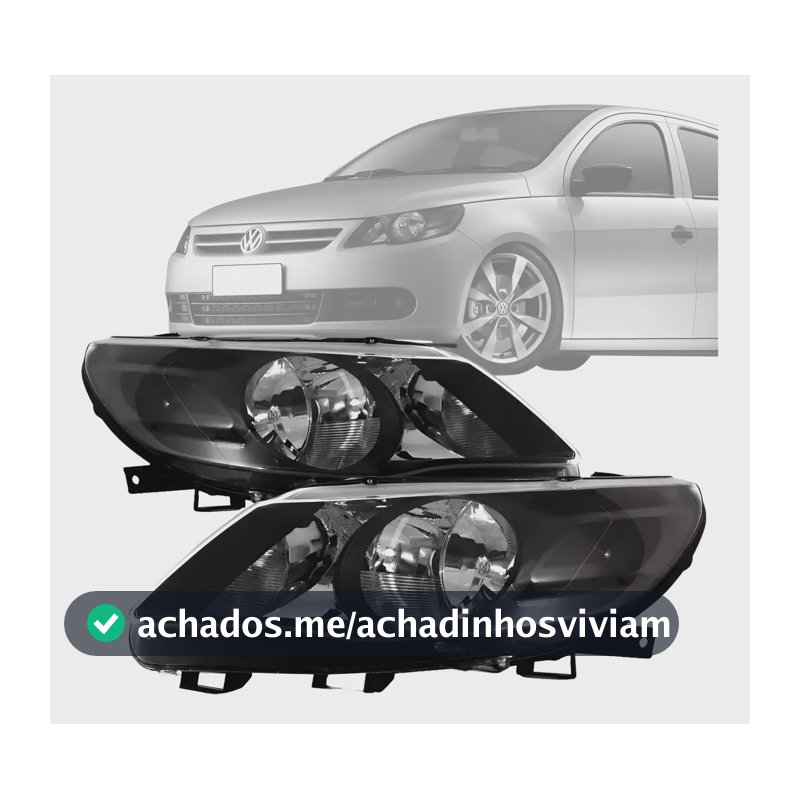 Par Farol Gol G5 Foco Duplo Mascara Negra 09 2010 2011 2012