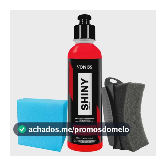 Kit Pneu Borracha Shiny Vonixx 240ml Aplicador Cor Vermelho