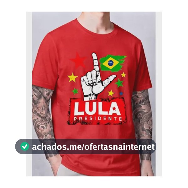 Camiseta Camisa Lula Presidente Blusa Pt Vermelha Branca Vermelho Gg