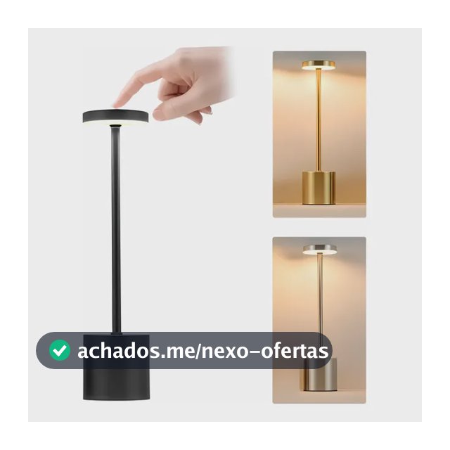 Luminaria Led 3 Cores Sem Fio | Abajur De Mesa Recarregável