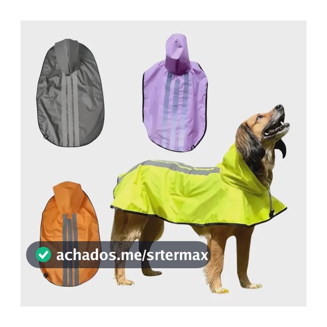 Capa De Chuva Pet Cao Emborrachada Golden Porte Grande X X G
