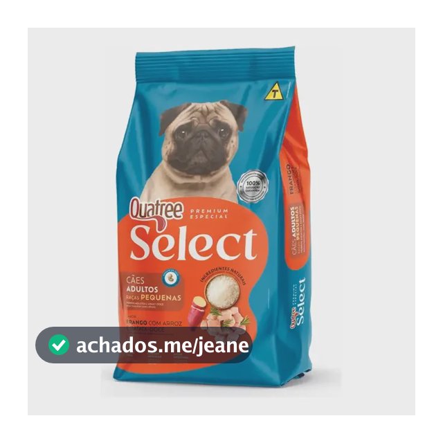 Ração Cachorro Raça Pequena Adulto Quatree Select Rp 15kg