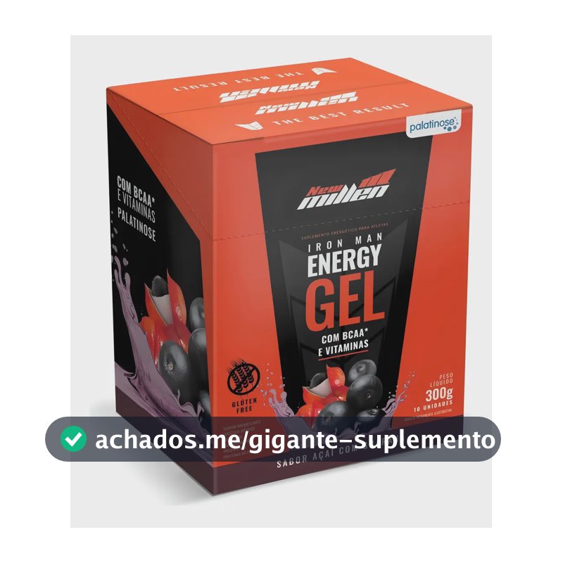 Suplemento en gel New Millen sabor açaí com guaraná x 300g