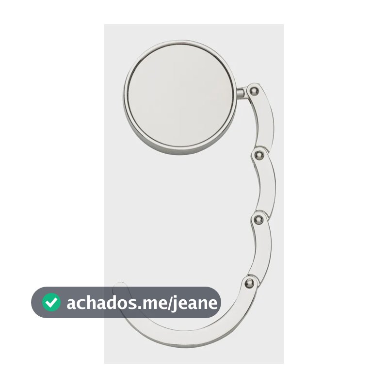 Kit 50 Suporte - Gancho - Porta Bolsa Dobrável Portátil Prateado