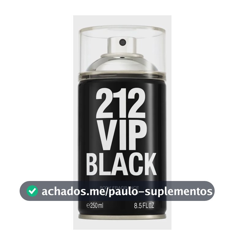 Carolina Herrera 212 Vip Men Black - Body Spray 250ml Blz Única