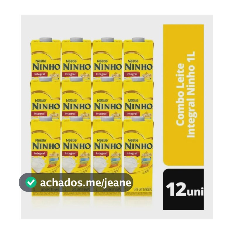 Pack com 12 Leite Ninho Integral 1 Litro