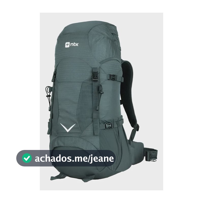 Mochila Semi-cargueira Ntk Cargo Air X 45 Litros Cinza Cinza Liso
