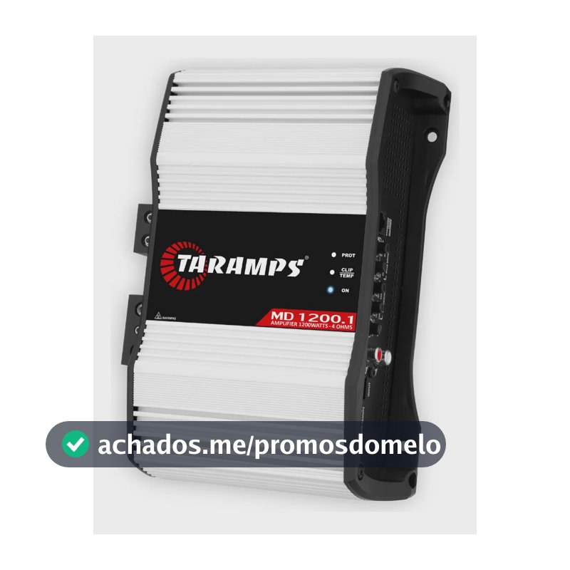 Taramps Modulo Md1200 4 Ohms 1200 Wrms Md 1200 1 Canal Mono  Branco