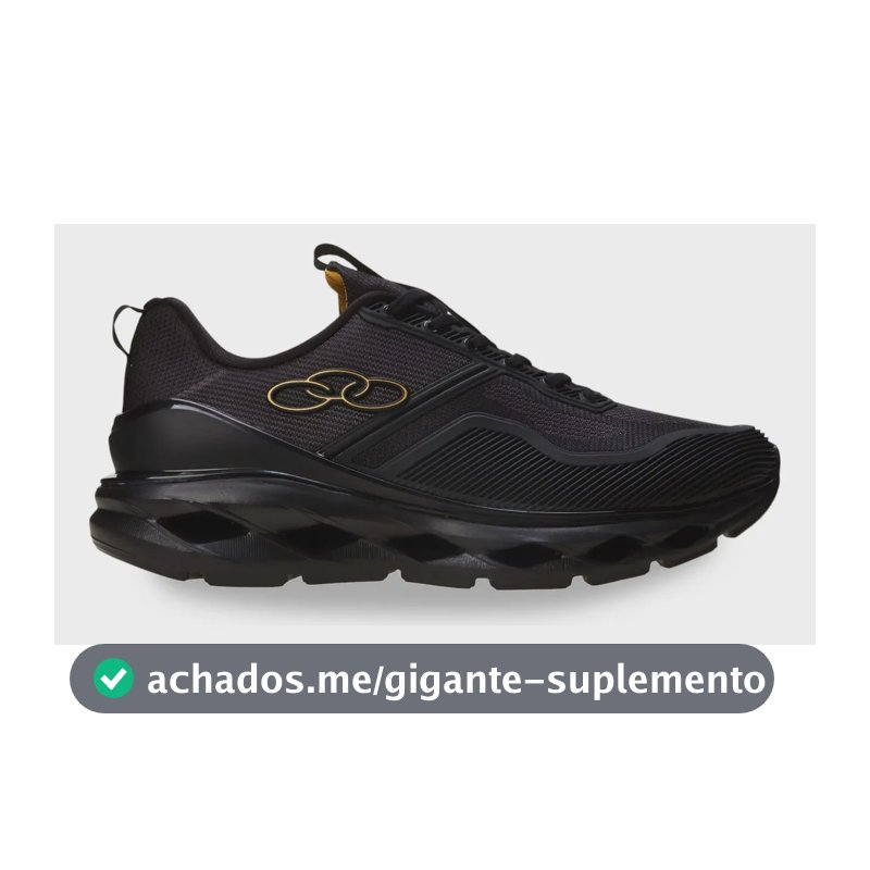 Tênis Masculino Olympikus Gama Preto/preto Liso 41 Br