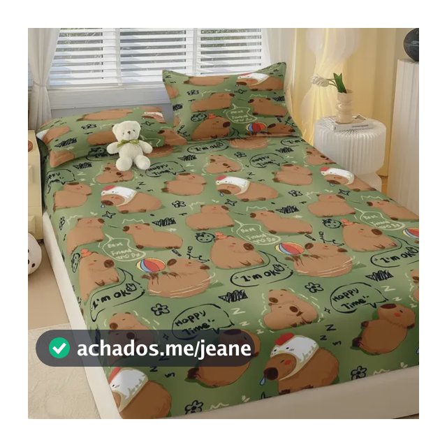 Lençol Elástico Premium Casal Estampado Animais  400 Fios