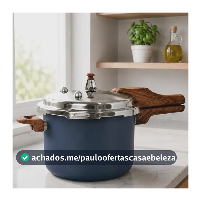 Panela Pressão 4,2l Indução Cerâmica 4 Válvulas Segurança Cor Azul Escuro