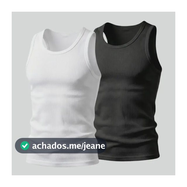 Kit 2 Regata Masculina Verão Treino Canelada Americana Slim