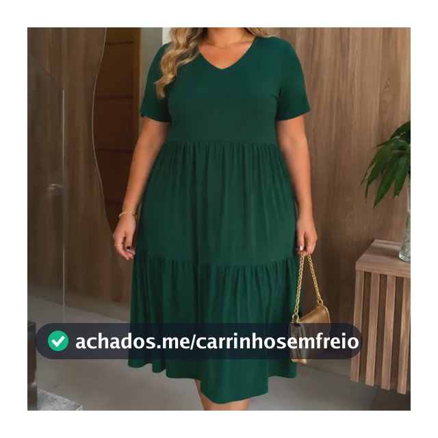 Vestido Plus Size Midi Moda Verão Evangélico Casual 3 Marias