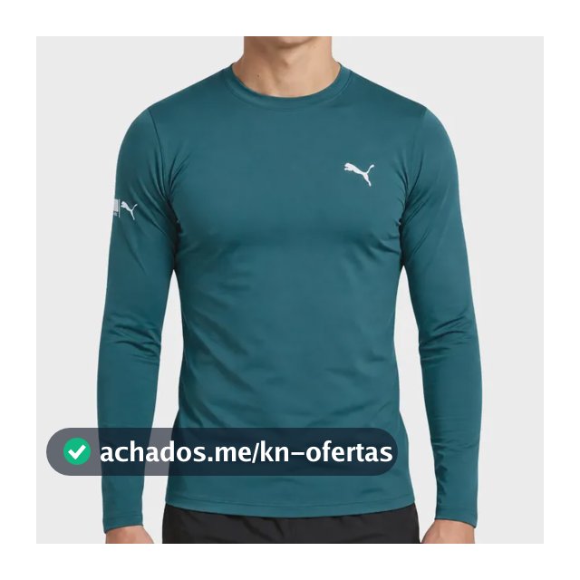 Camiseta Puma Térmica Manga Longa Proteção Uv 50+ Masculina