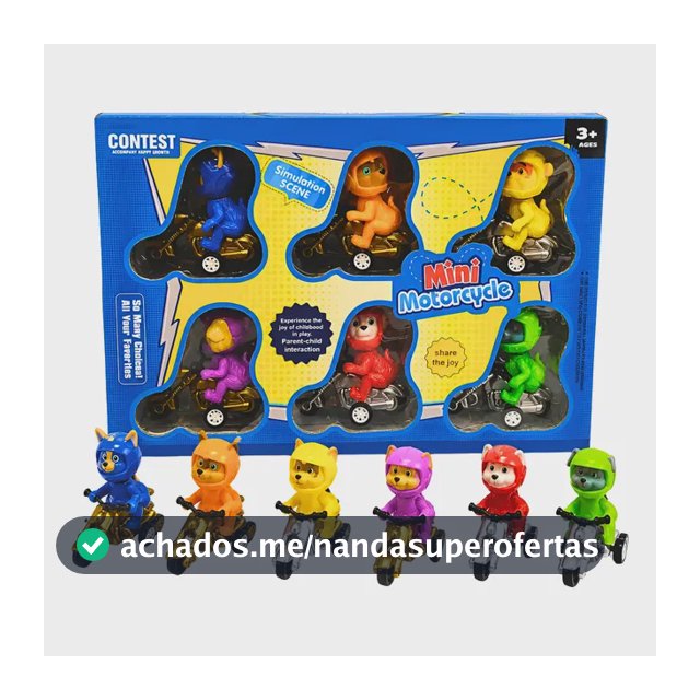 6 Moto Motocicleta Patrulha Canina Fricção Infantil Completo Variado