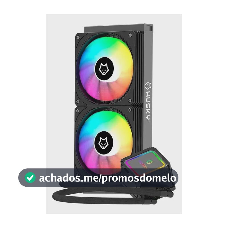 Water Cooler Husky Freezy, Iluminação ARGB, 240mm, AMD e Intel, Preto