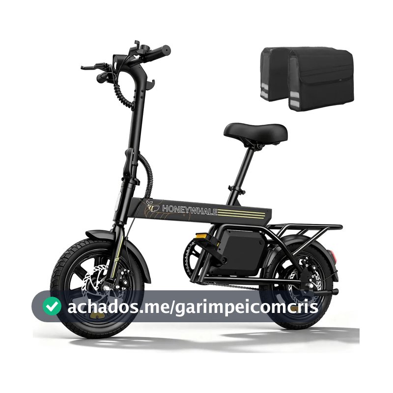 Honeywhale B20 Bicicleta Elétrica, 440w-35km-25km/h-120kg, Scooter Motor-ebike-adulto-bike-autonomia-velocidade Máxima-carga-honey Whale-fat-dobravel, 14 Aro, Freios A Disco Dianteiros E Traseiros