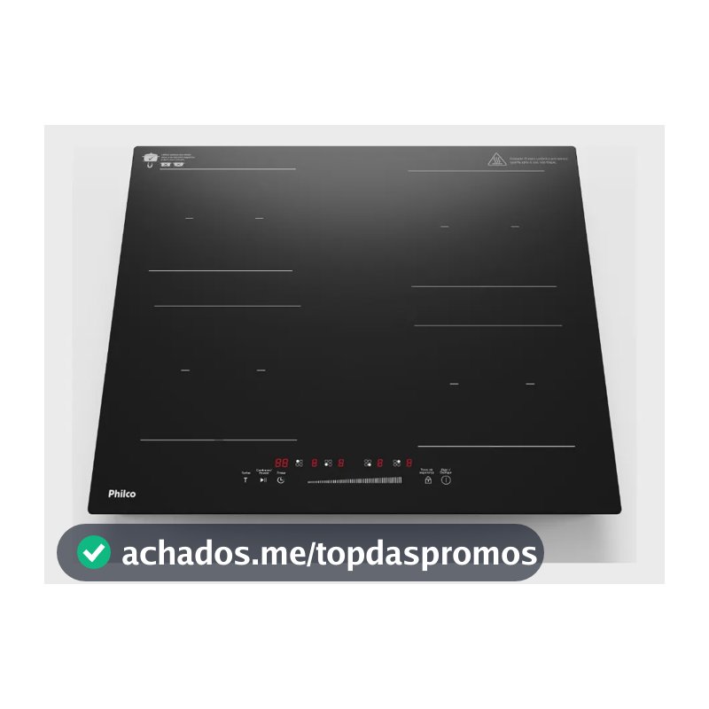 Cooktop De Indução Pctq1 Função Turbo 4 Bocas Philco