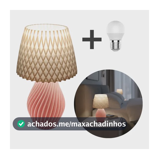Abajur Luminária De Mesa Sala Quarto Moderno Com Lâmpada
