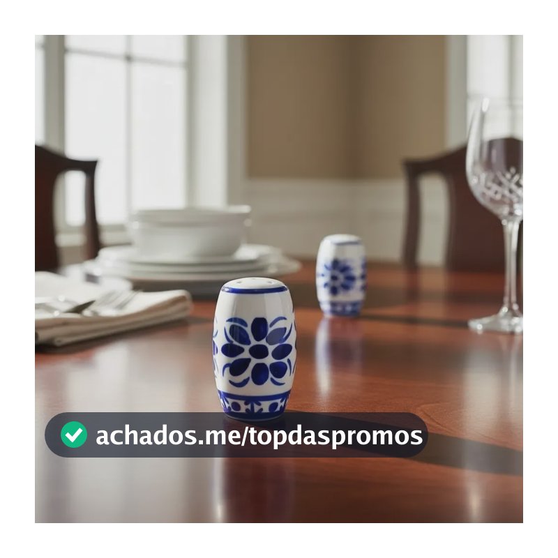 Saleiro Em Porcelana Azul Colonial 8 Cm - Monte Sião Azul