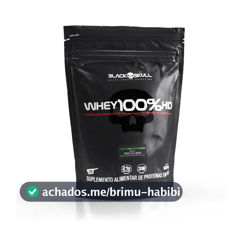 Suplemento em pó Black Skull Whey 100% HD sabor Torta de Limão 900 g