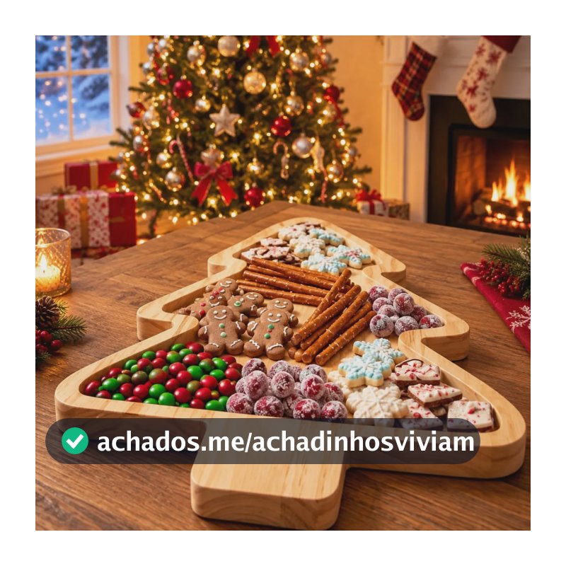 Petisqueira Árvore De Natal Para Frios Aperitivos Mesa Posta Madeira Pinus Clara