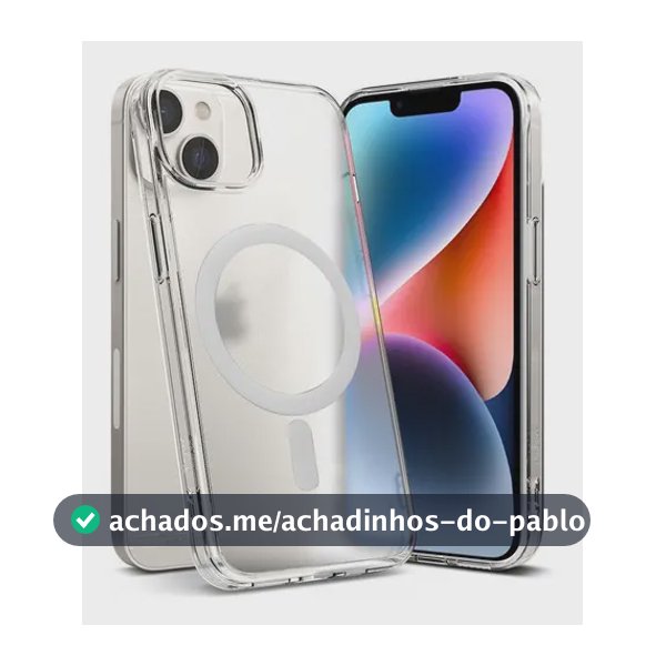 Capa magnética para iPhone 13 6.1 e 14 6.1 transparente, iPhone 13 6.1", iPhone 14 6.1