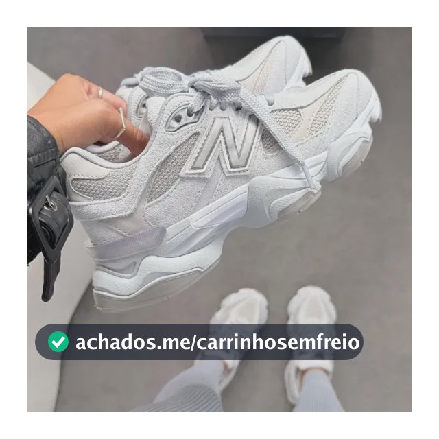 Tênis Feminino 9060 Running New Balance Original Sapato Prateado Liso 36 Br