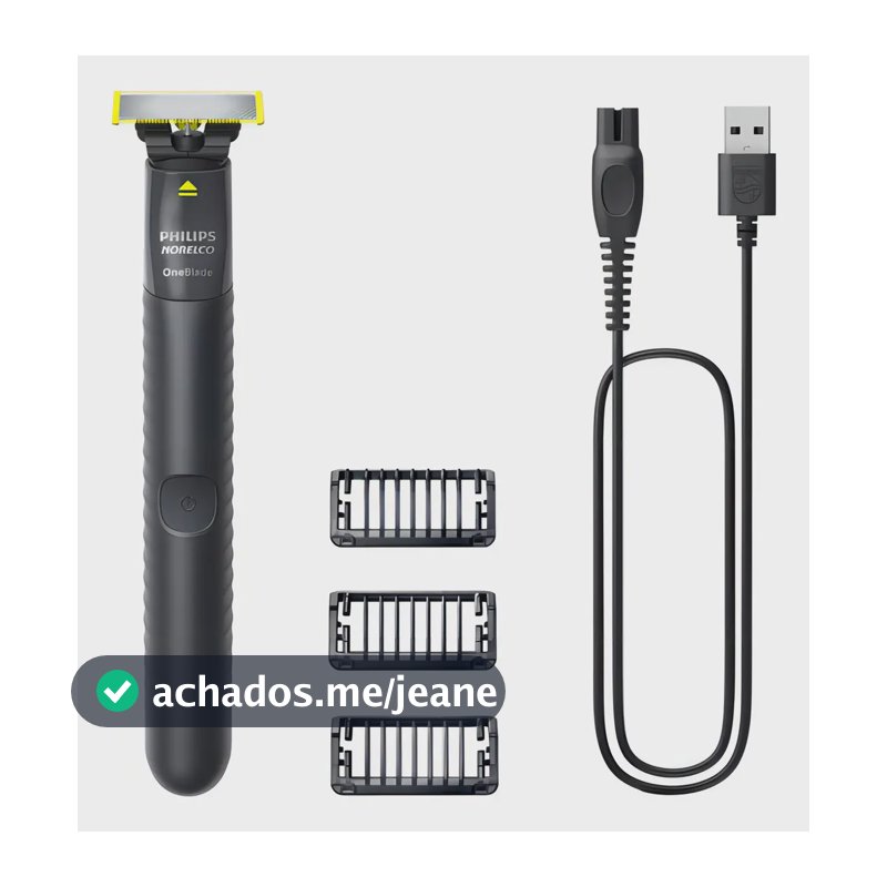 Pentes E Carregadores Removíveis Philips Oneblade 2 Qp1424/10 Cor Verde Preto 5v