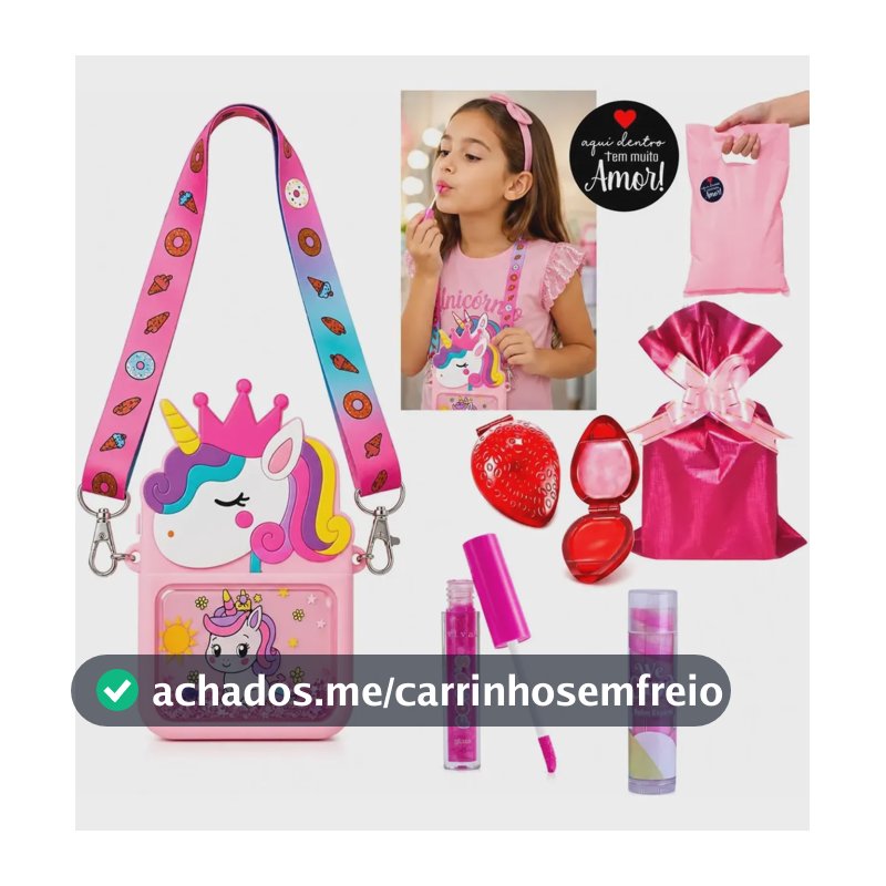 Kit Maquiagem Infantil Hipoalergênico Lavavel Criança