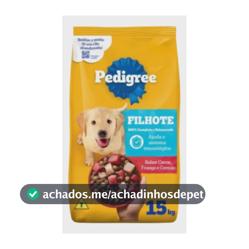 Ração Pedigree Cães Filhotes Raças Médias E Grandes 15kg