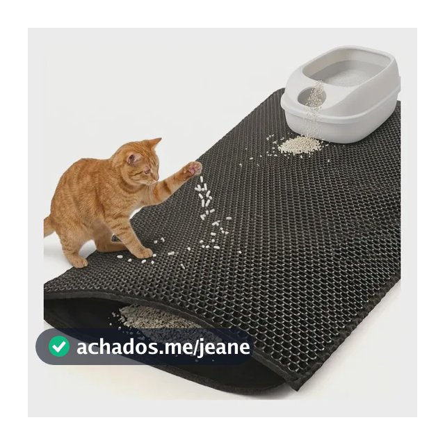 Tapete Gato Coletor Areia Eva Dupla Camada 3 Tamanhos G-preto
