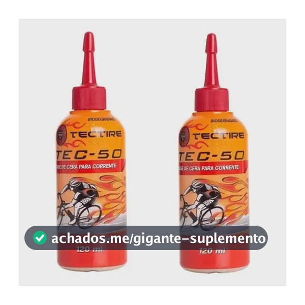 Kit Óleo Lubrificante Tectire Tec-50 Bio Cera Bike 120ml Fácil Limpeza