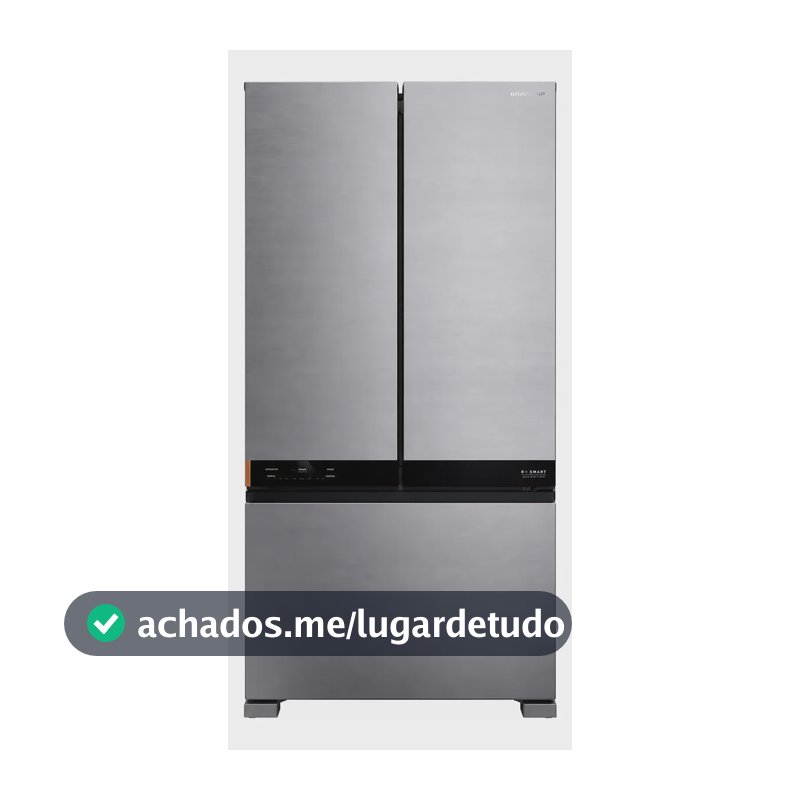 Geladeira Brastemp 3 Portas French Door 630l Smart - Bro88ak Inox 110v/220v