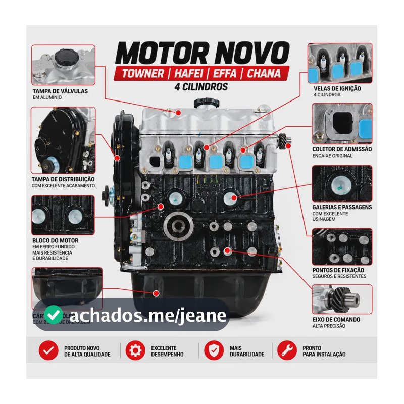 Motor Novo Completo Towner Hafei Effa Chana