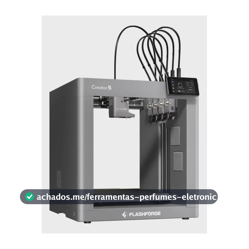 Impressora 3d Flashforge Creator 5 Multicolor Com 4 Bicos Ci 127/220v Cinza
