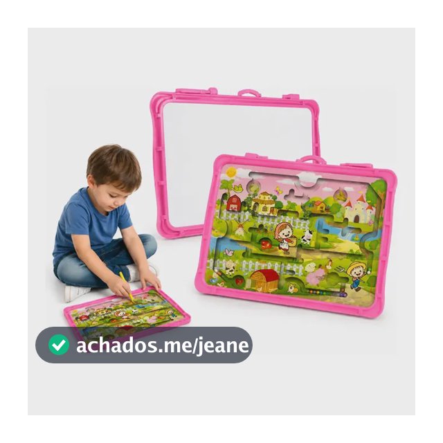Labirinto Magnético Educativo Infantil 2 Em 1  Lousa Mágica Rosa