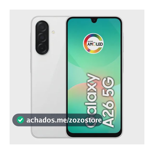 Celular Samsung Galaxy A26 5g 256gb, 8gb Ram, Câmera De 50mp, Ip67, Tela Super Amoled 6.7 , Nfc - Branco
