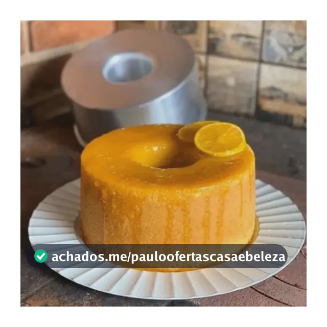 Forma Bolo Torta Com Furo Alta Suiça Reta Alumínio 21x10cm Alumínio