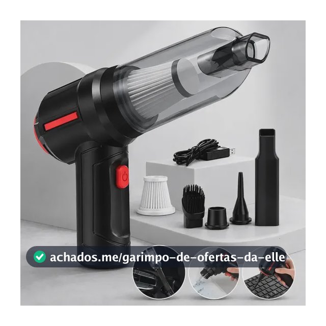 Mini Aspirador De Pó Portátil Recarregável Soprador Usb Automotivo 3em1 Sem Fio Premium Vácuo Limpeza Carro Multifuncional Casa Dr Hank