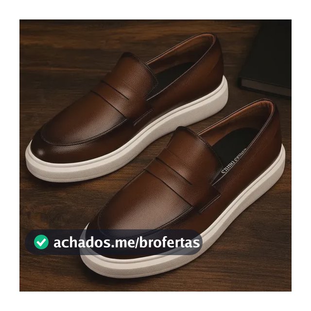 Sapato Loafer Masculino Mocassim Couro Casual Comfort Luxo