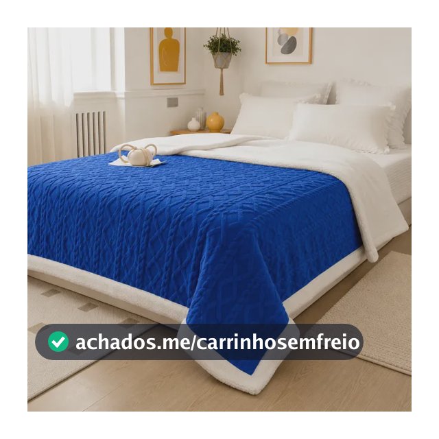 Cobertor Manta De Casal 2,00x1,80 Canelada Sherpa Cores
