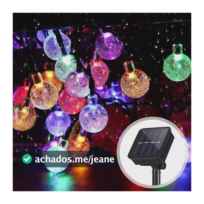 Luzes Decorativas Solares De Natal Luzes De Jardim 11m 60led Cor Colorido Verdadeiro Vavichica 3v