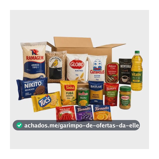 Cesta Básica Completa Para Doação Com 23 Itens Selecionados